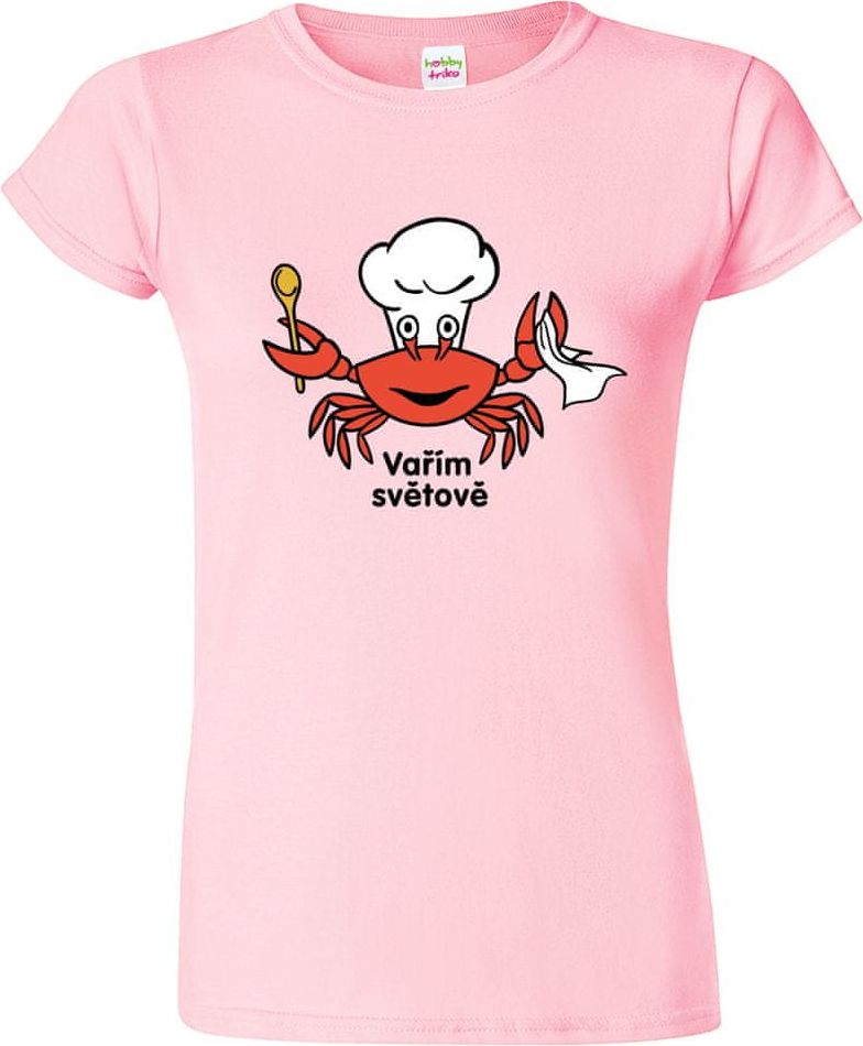 Hobbytriko Tričko pro kuchařku - Krab Barva: Růžová (30), Velikost: XL - obrázek 1