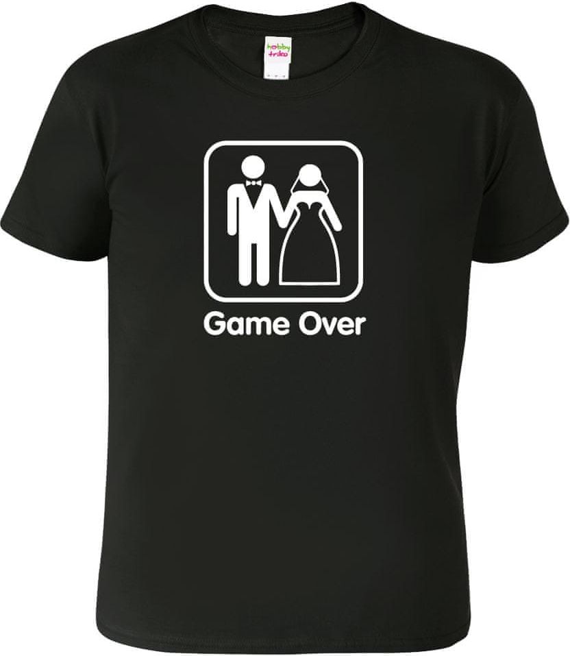 Hobbytriko Svatební tričko pro ženicha - Game Over Barva: Černá (01), Velikost: 4XL - obrázek 1