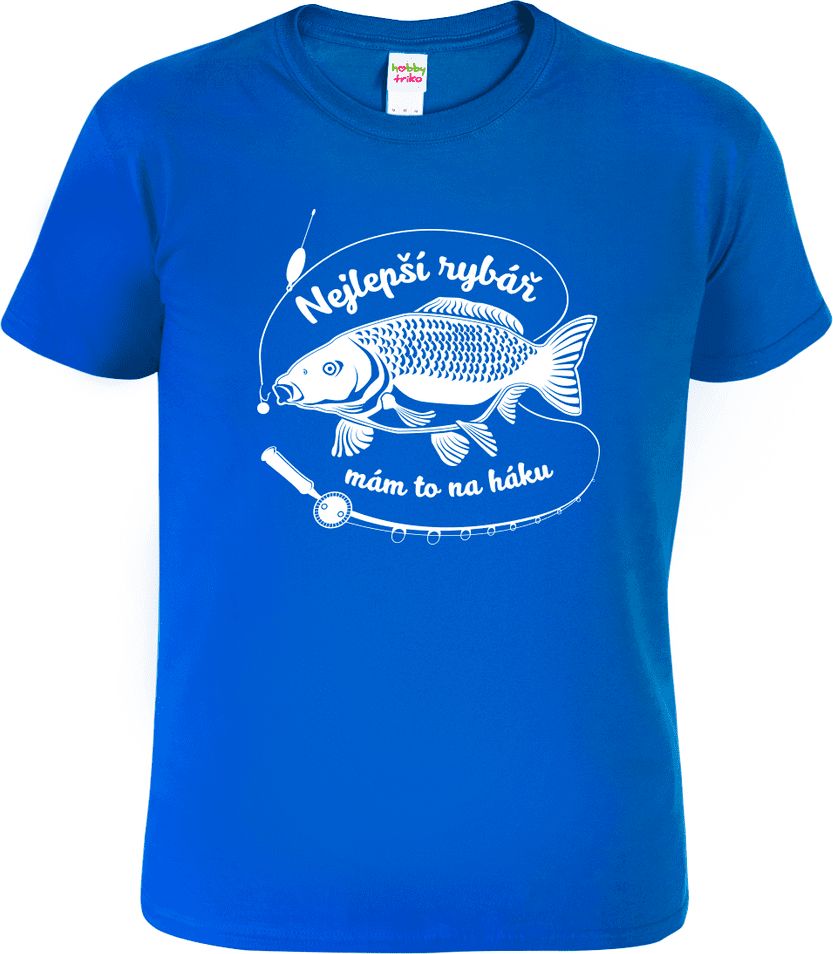 Hobbytriko Dětské rybářské tričko - Tričko s kaprem Barva: Královská modrá (05), Velikost: 4 roky / 110 cm - obrázek 1