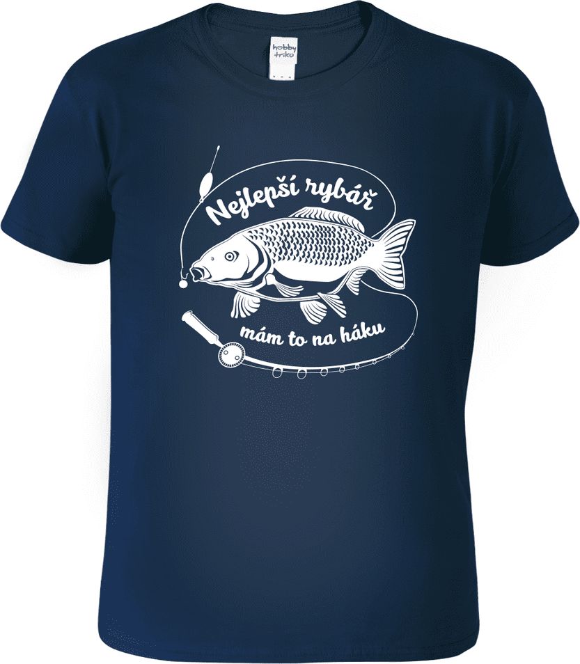 Hobbytriko Dětské rybářské tričko - Tričko s kaprem Barva: Námořní modrá (02), Velikost: 4 roky / 110 cm - obrázek 1