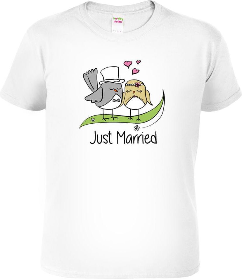 Hobbytriko Svatební tričko pro ženicha - Just Married Barva: Bílá, Velikost: 2XL - obrázek 1