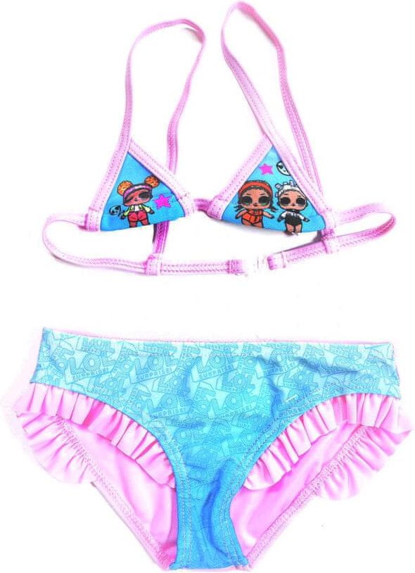 Eplusm Dívčí dvoudílné plavky "LOL" - světle růžová - 98 / 2–3 let - obrázek 1