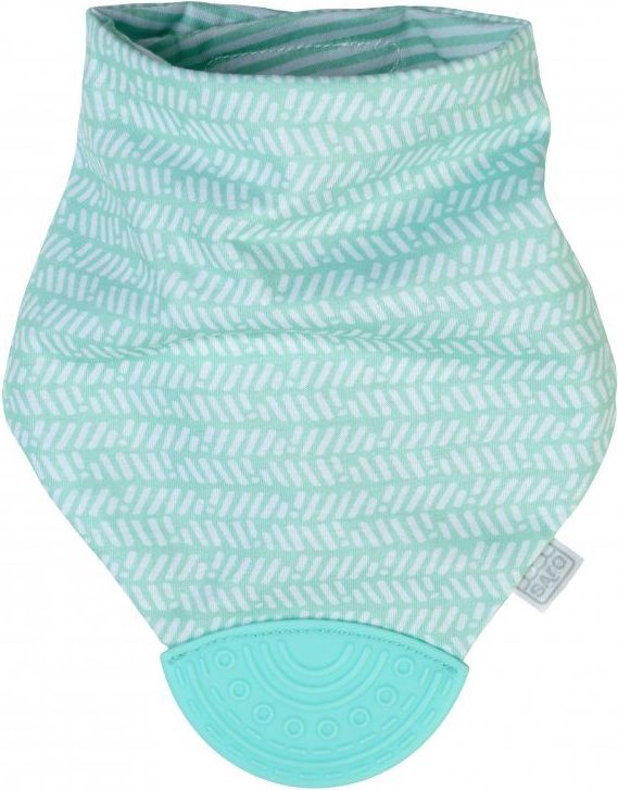 Oboustranný slintáček s kousátkem Saro Baby Mint 2021 - obrázek 1