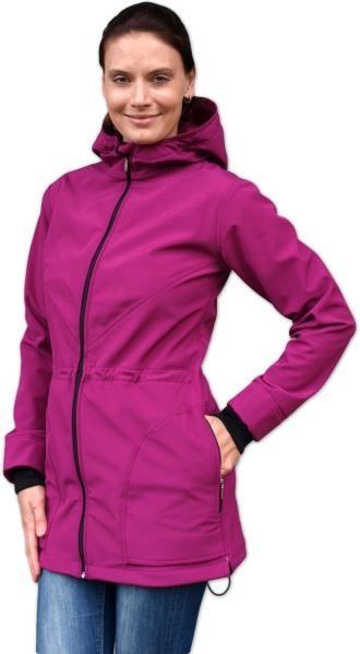 Bunda pro nosící, těhotné - softshellová (přední nošení), fuchsiová, vel. M/L - M/L - obrázek 4