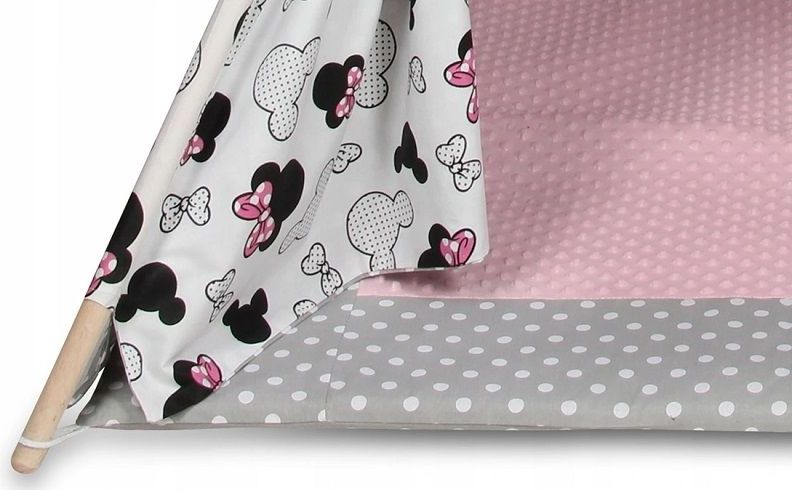 Baby Nellys Stan pro děti týpí s velkou výbavou,Minnie, bílá, černá, červená - obrázek 4