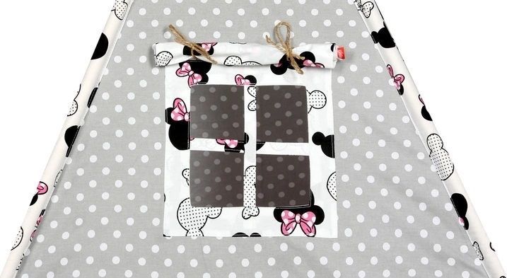 Baby Nellys Stan pro děti týpí s velkou výbavou,Minnie, bílá, černá, červená - obrázek 5