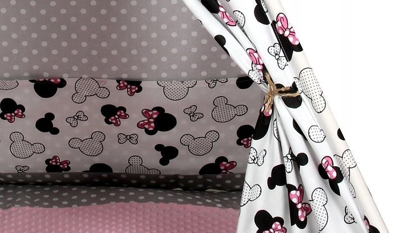Baby Nellys Stan pro děti týpí s velkou výbavou,Minnie, bílá, černá, červená - obrázek 6