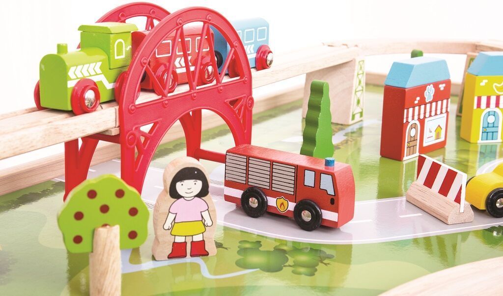 Bigjigs Rail Vláčkodráha Services a stůl poškozený obal - obrázek 2