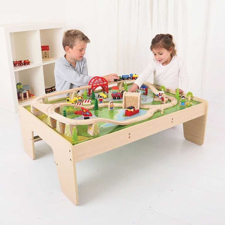 Bigjigs Rail Vláčkodráha Services a stůl poškozený obal - obrázek 3