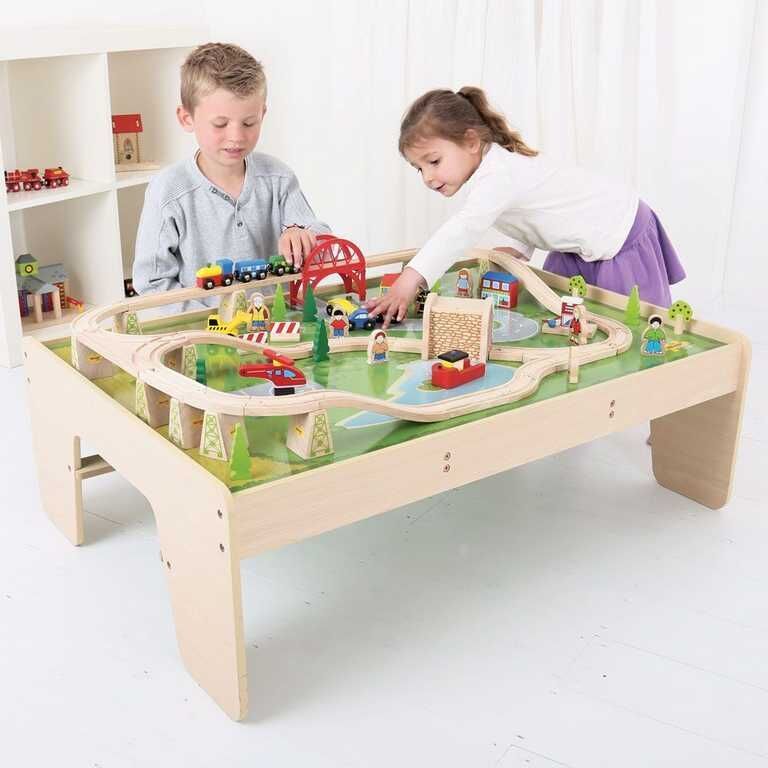 Bigjigs Rail Vláčkodráha Services a stůl poškozený obal - obrázek 5