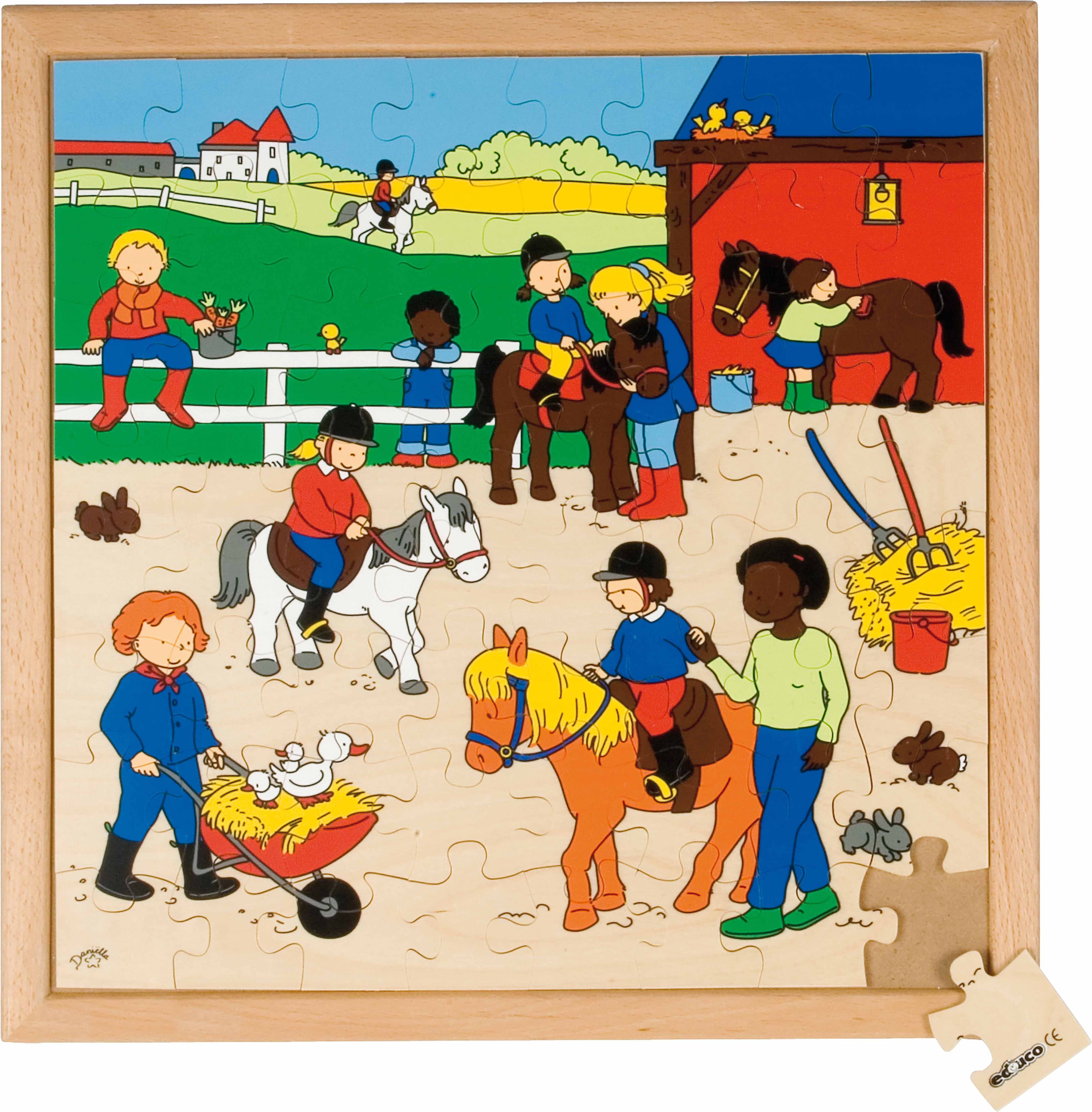 Educo Puzzle - sporty: jízda na koni - obrázek 1