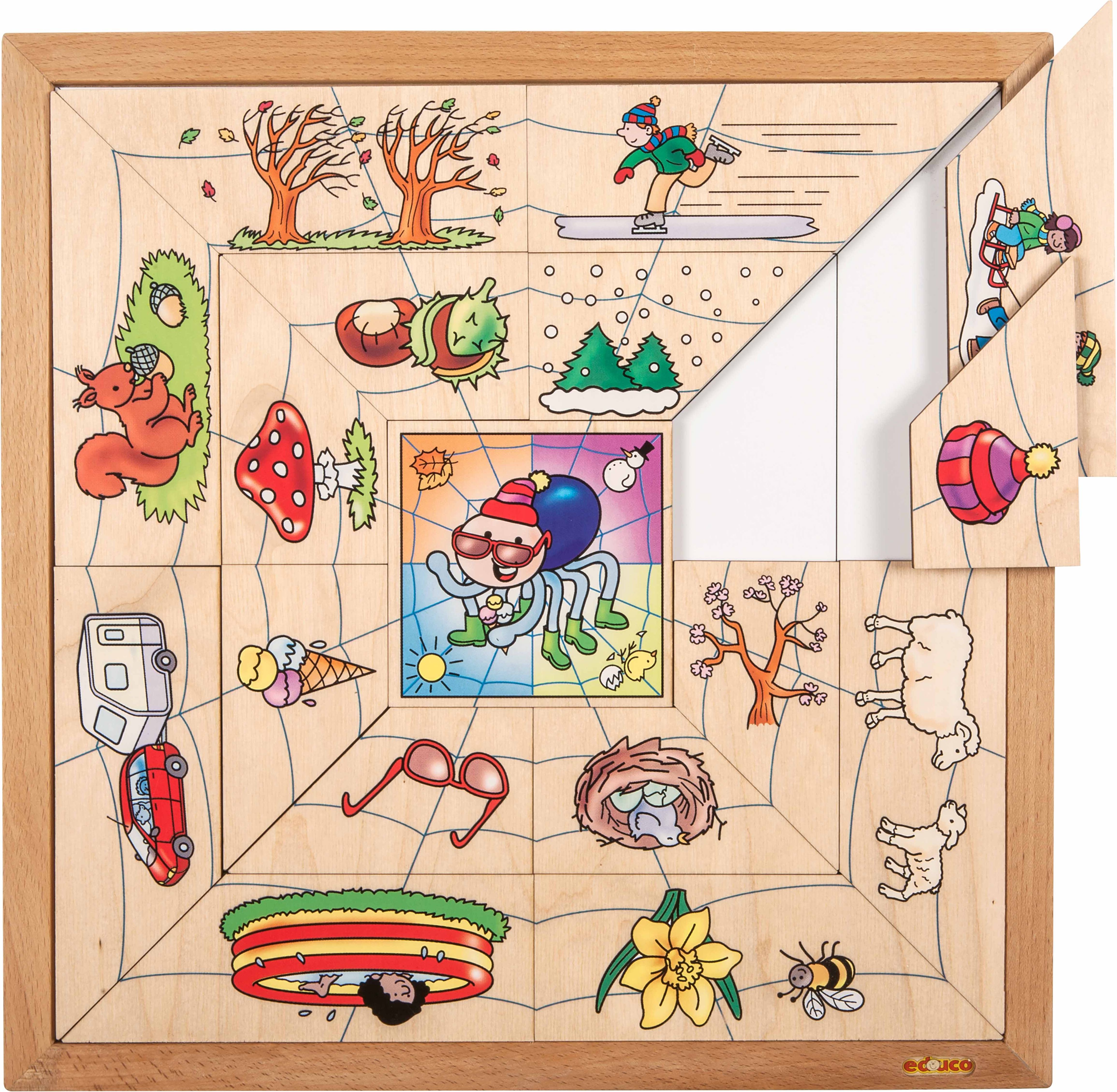 Educo Puzzle Pavoučí síť - 4 roční období - obrázek 1