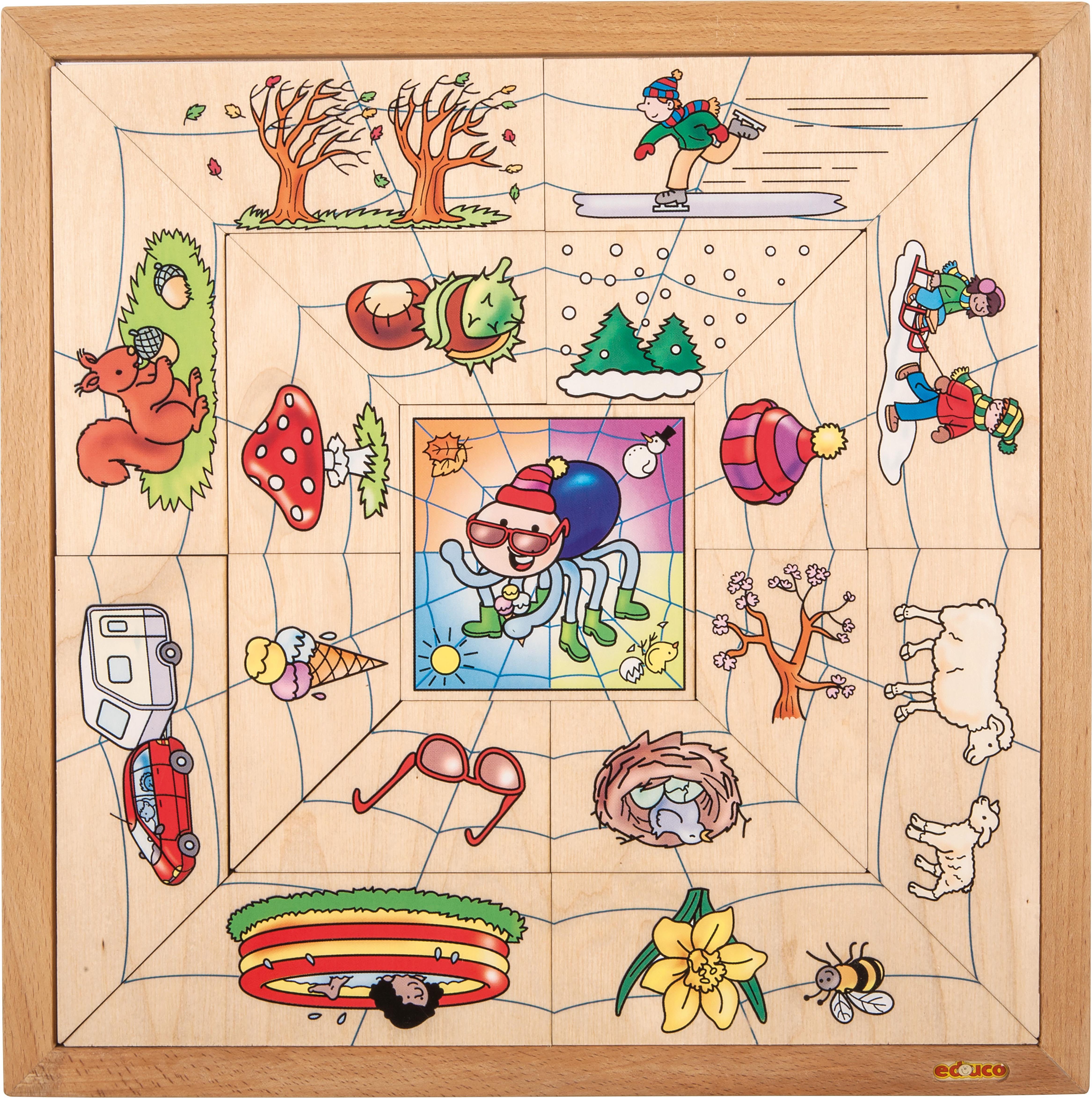 Educo Puzzle Pavoučí síť - 4 roční období - obrázek 2