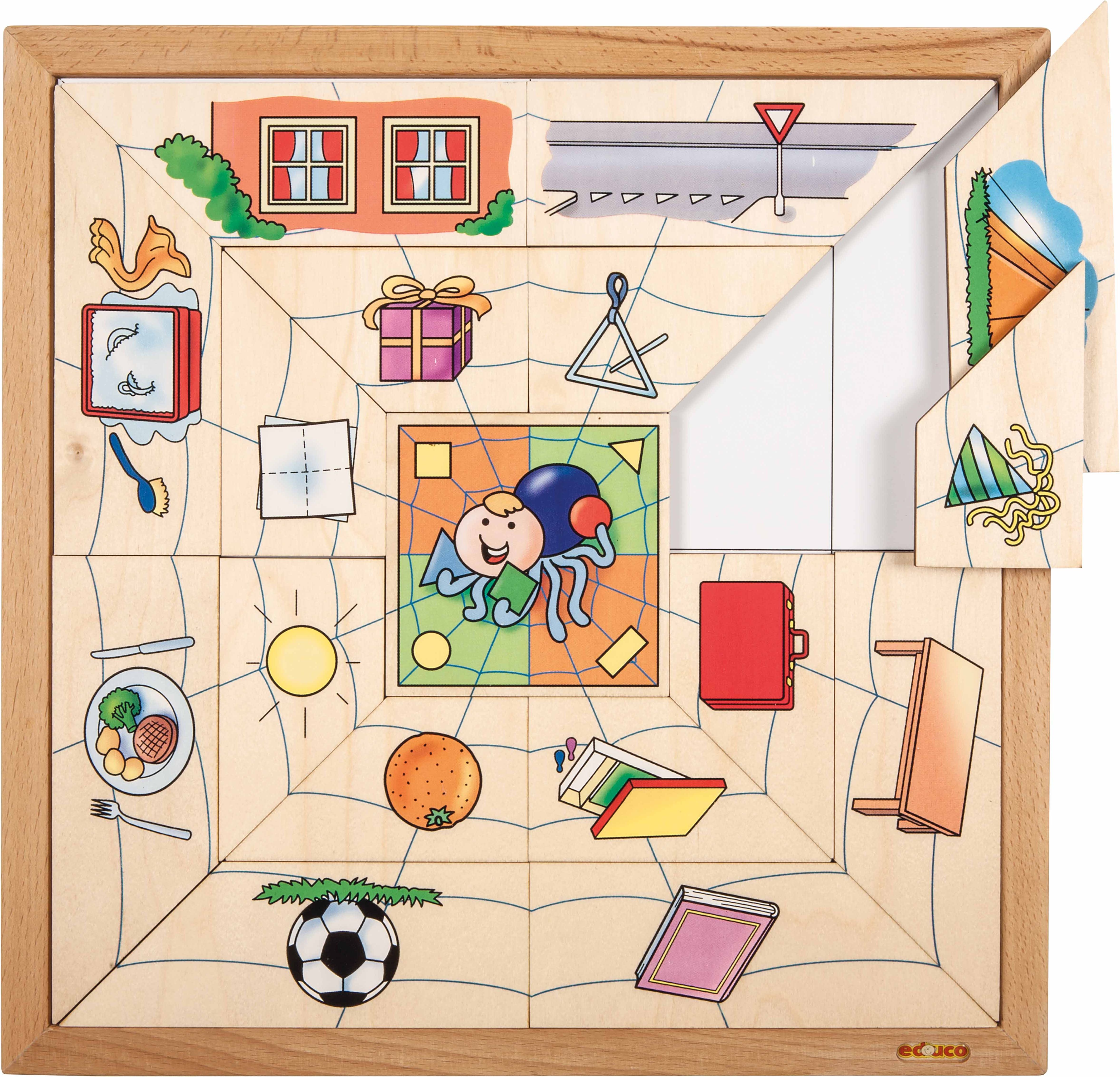Educo Puzzle Pavoučí síť - tvary - obrázek 1