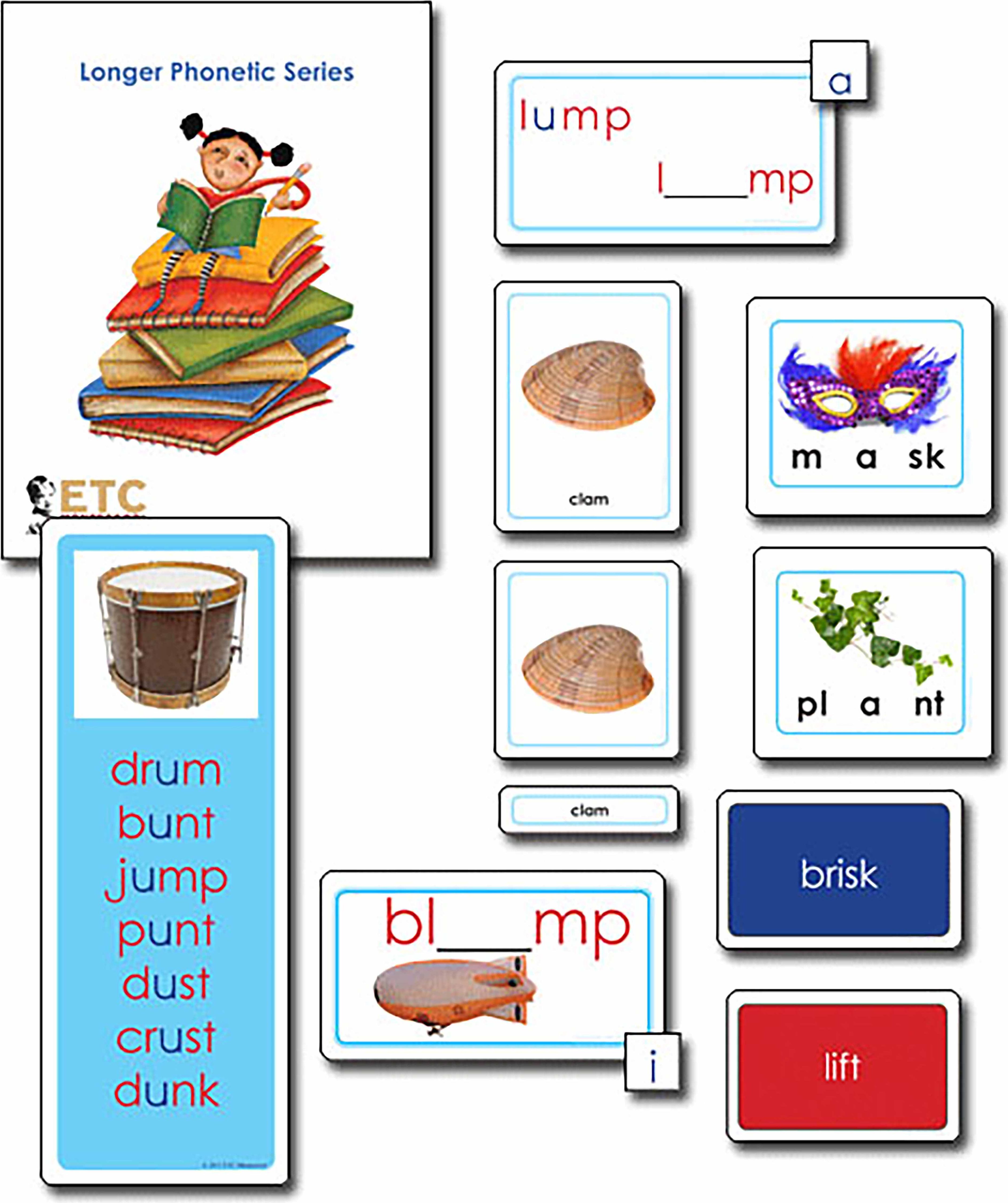 Nienhuis Montessori Longer Phonetic Reading Series (Blue) - obrázek 1