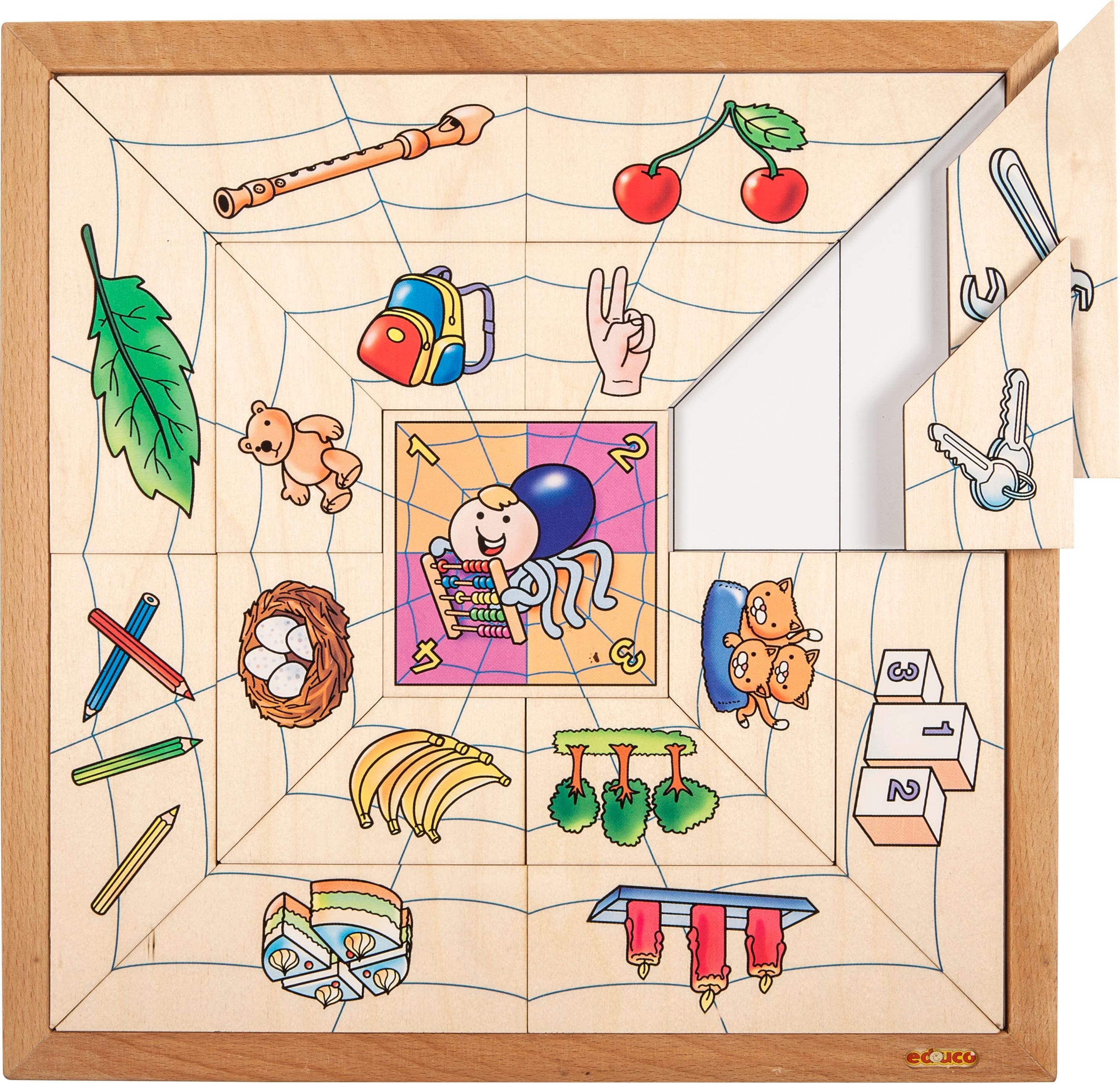Educo Puzzle Pavoučí síť - počty - obrázek 1