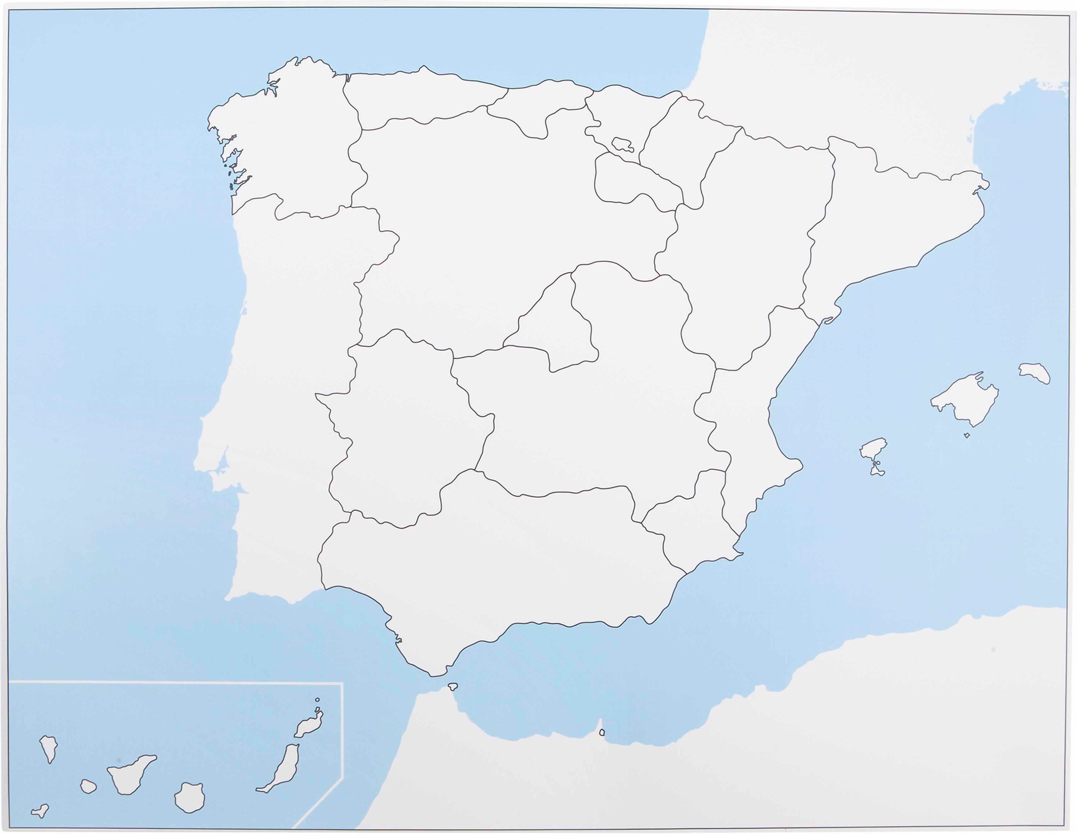 Nienhuis Kontrolní mapa Španělska, slepá - obrázek 1