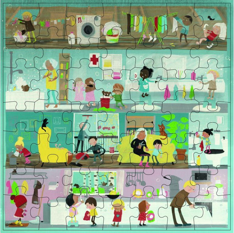 Vocabulary puzzle - personal hygiene l Wooden puzzles l 49 puzzle pieces l Educo - obrázek 2