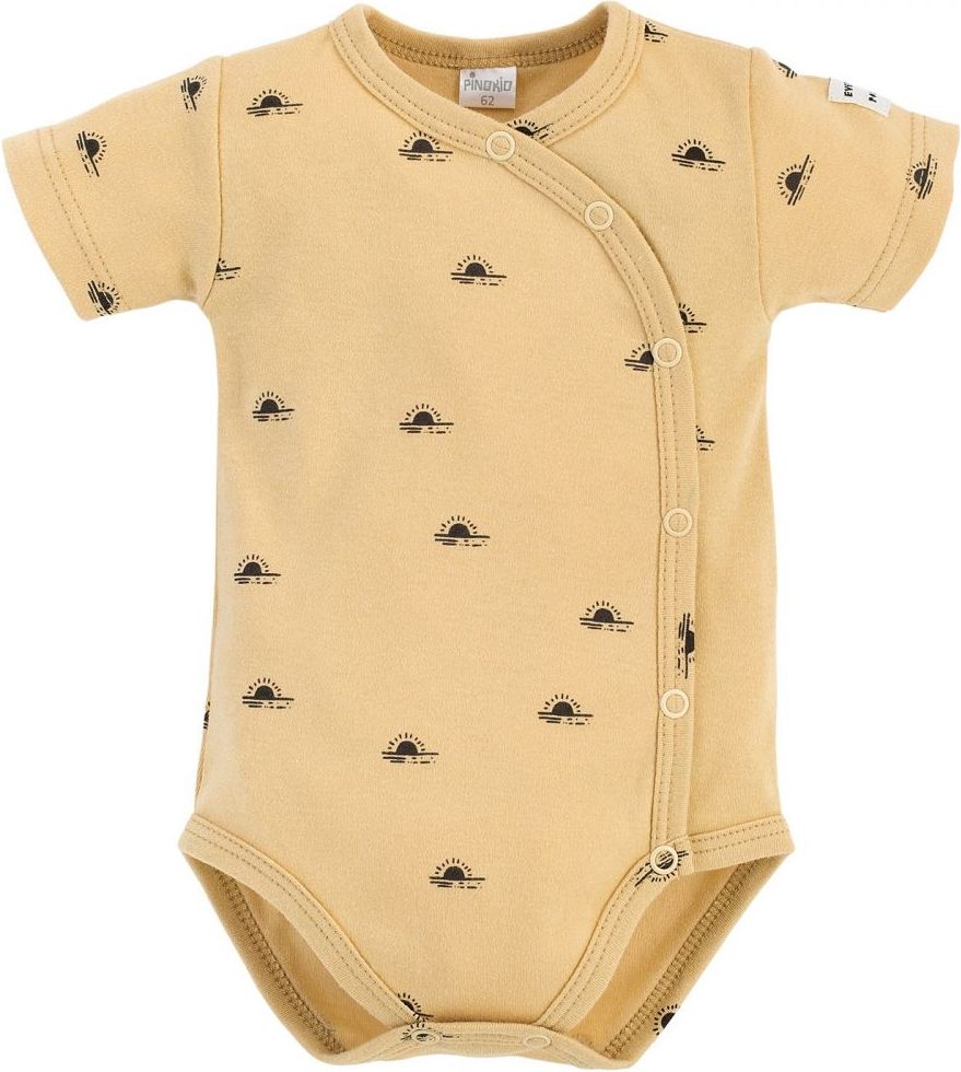 Body krátký rukáv rozepínací Pinokio Summertime Beige Sun - obrázek 1