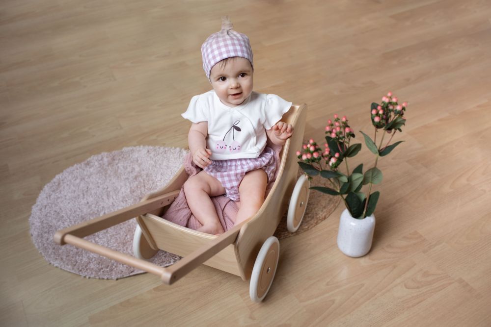 Body krátký rukáv rozepínací Pinokio Sweet Cherry Ecru - obrázek 2