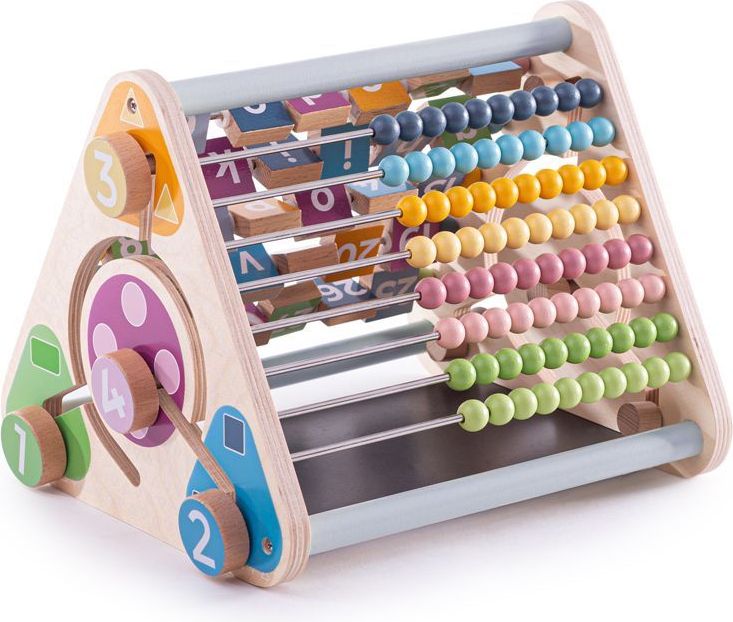 Bigjigs Toys trojboký aktivní hranol počty a abeceda se zvířátky - obrázek 2