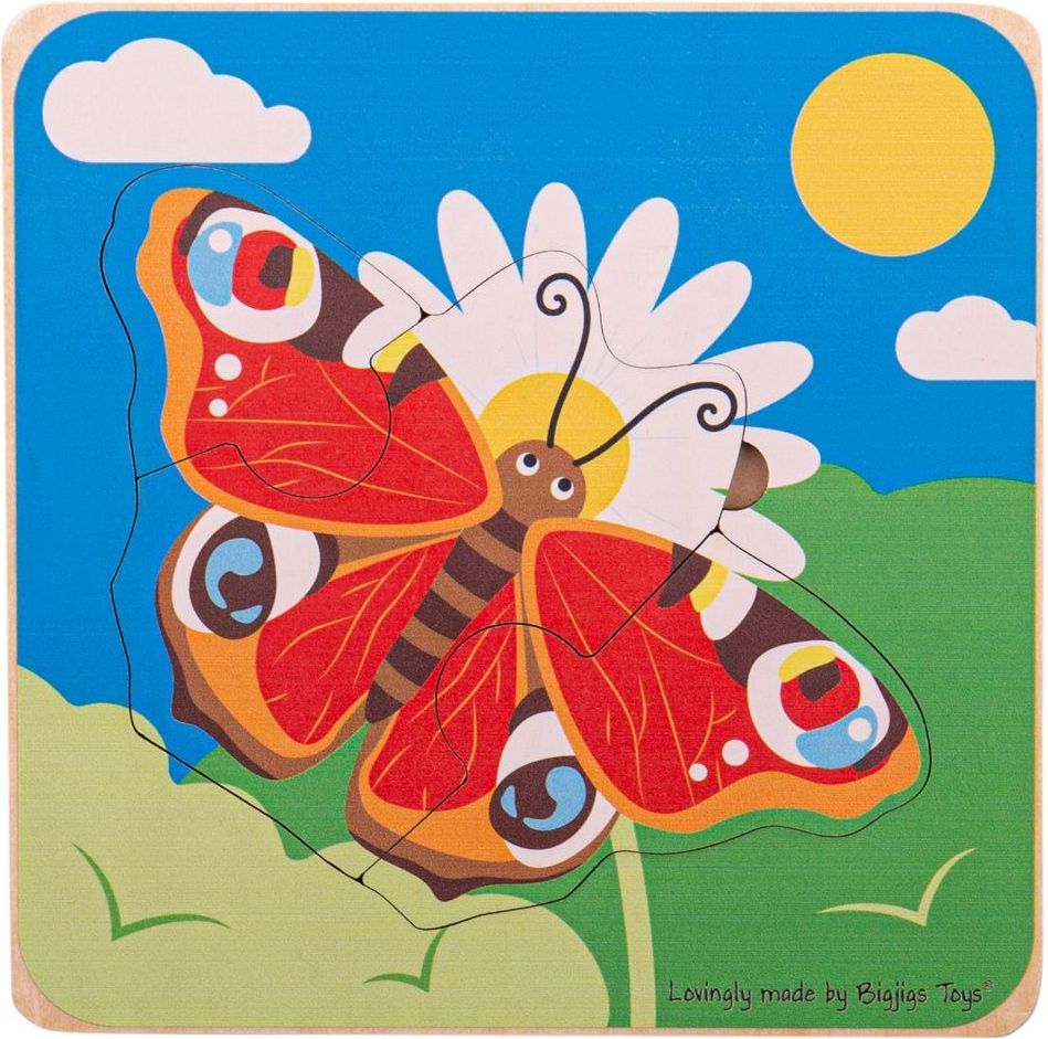 Bigjigs Toys Vkládací puzzle životní cykly motýla - obrázek 1