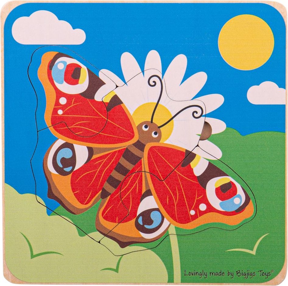 Bigjigs Toys Vkládací puzzle životní cykly motýla - obrázek 1