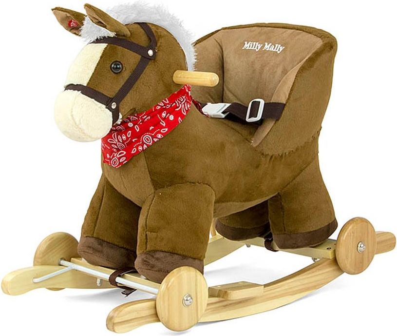 MILLY MALLY Houpací Varianta: hračka s melodií a kolečky Milly Mally Polly Medvídek šedo-růžový - šedá - obrázek 2