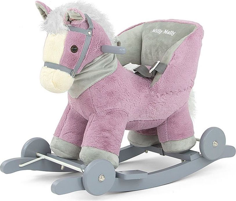 MILLY MALLY Houpací Varianta: hračka s melodií a kolečky Milly Mally Polly Medvídek šedo-růžový - šedá - obrázek 4