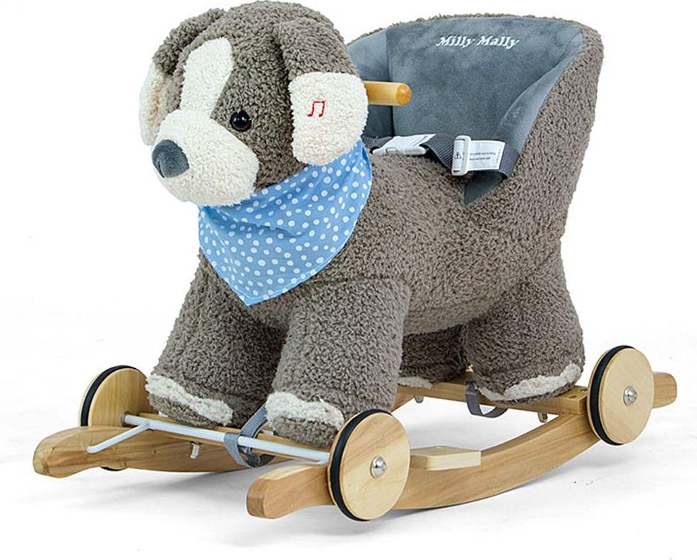 MILLY MALLY Houpací Varianta: hračka s melodií a kolečky Milly Mally Polly Medvídek šedo-růžový - šedá - obrázek 9