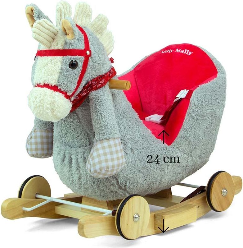 MILLY MALLY Houpací Varianta: hračka s melodií a kolečky Milly Mally Polly Medvídek šedo-růžový - šedá - obrázek 17