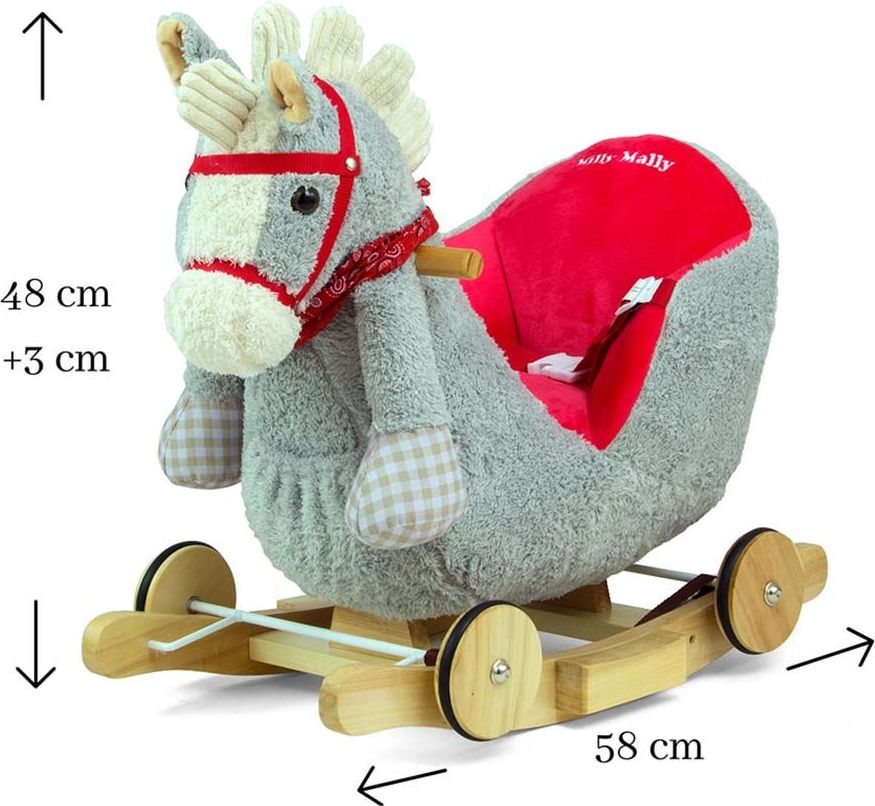 MILLY MALLY Houpací Varianta: hračka s melodií a kolečky Milly Mally Polly Medvídek šedo-růžový - šedá - obrázek 23