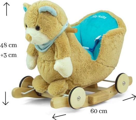 MILLY MALLY Houpací Varianta: hračka s melodií a kolečky Milly Mally Polly Medvídek šedo-růžový - šedá - obrázek 30