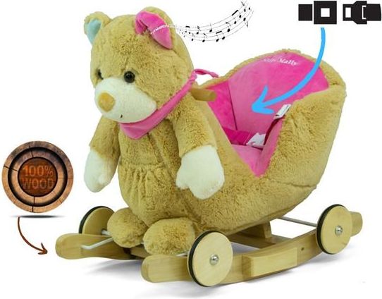 MILLY MALLY Houpací Varianta: hračka s melodií a kolečky Milly Mally Polly Medvídek šedo-růžový - šedá - obrázek 31