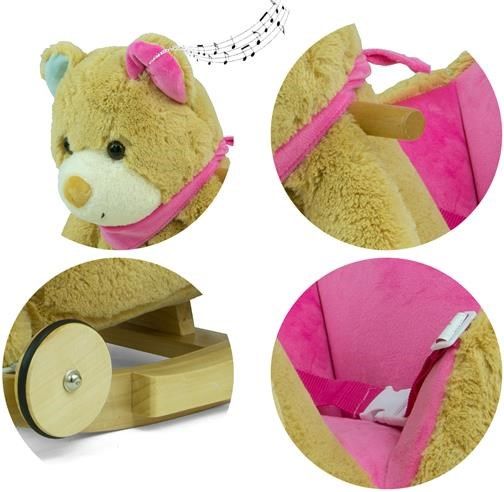 MILLY MALLY Houpací Varianta: hračka s melodií a kolečky Milly Mally Polly Medvídek šedo-růžový - šedá - obrázek 32