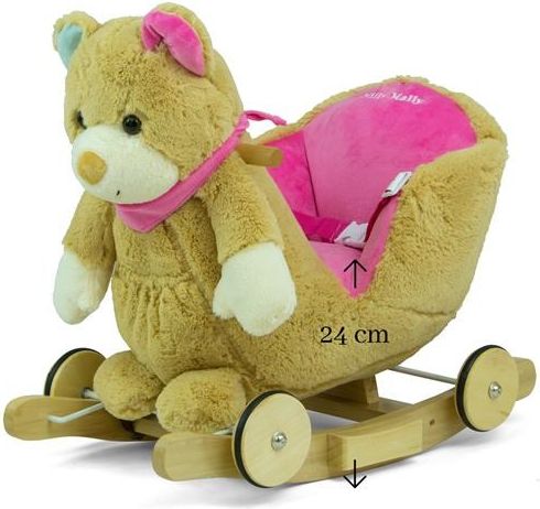 MILLY MALLY Houpací Varianta: hračka s melodií a kolečky Milly Mally Polly Medvídek šedo-růžový - šedá - obrázek 34