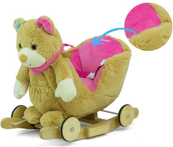 MILLY MALLY Houpací Varianta: hračka s melodií a kolečky Milly Mally Polly Medvídek šedo-růžový - šedá - obrázek 37