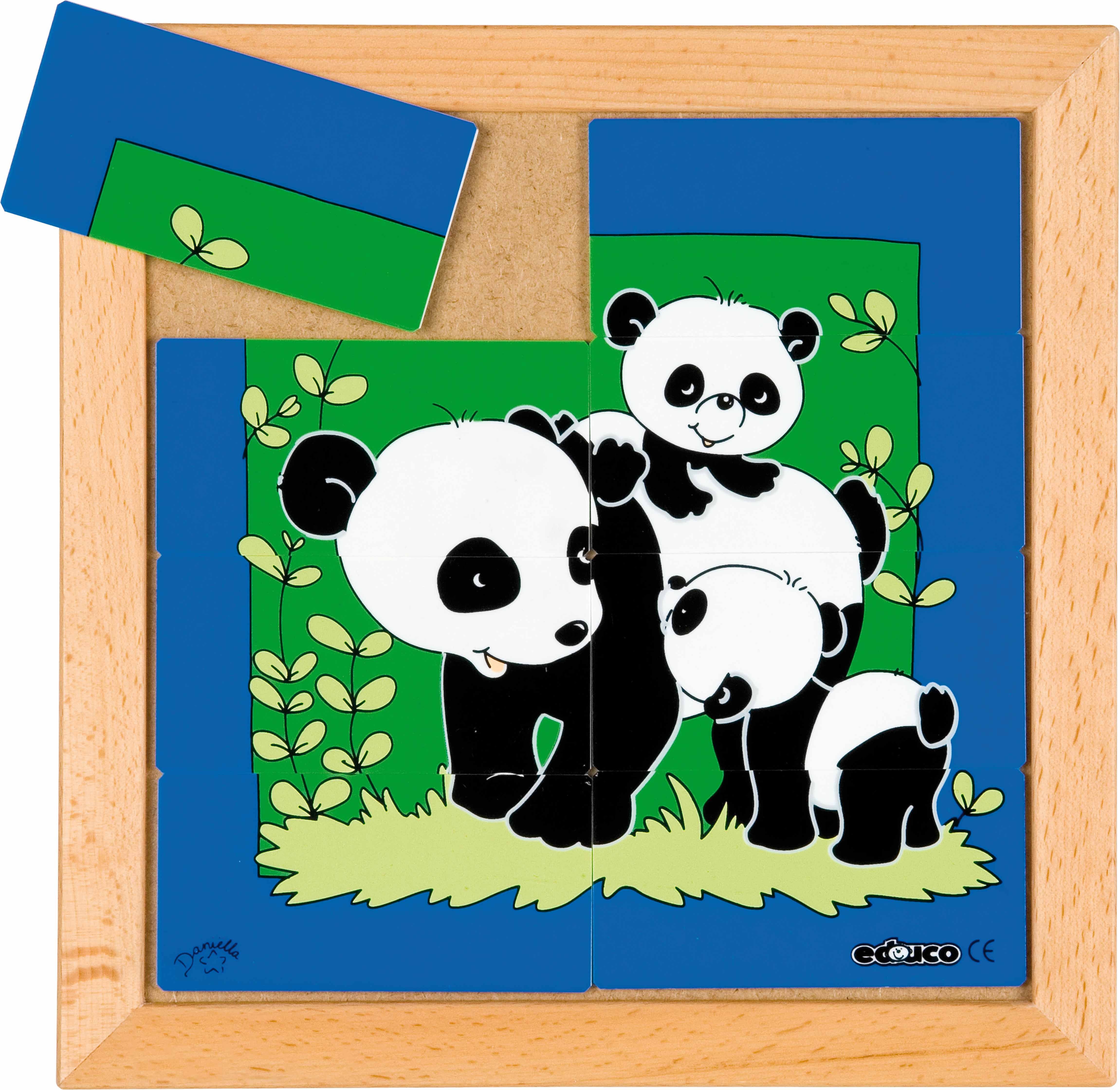 Educo Animals puzzles - Mother and child - panda (8 pieces) - obrázek 1