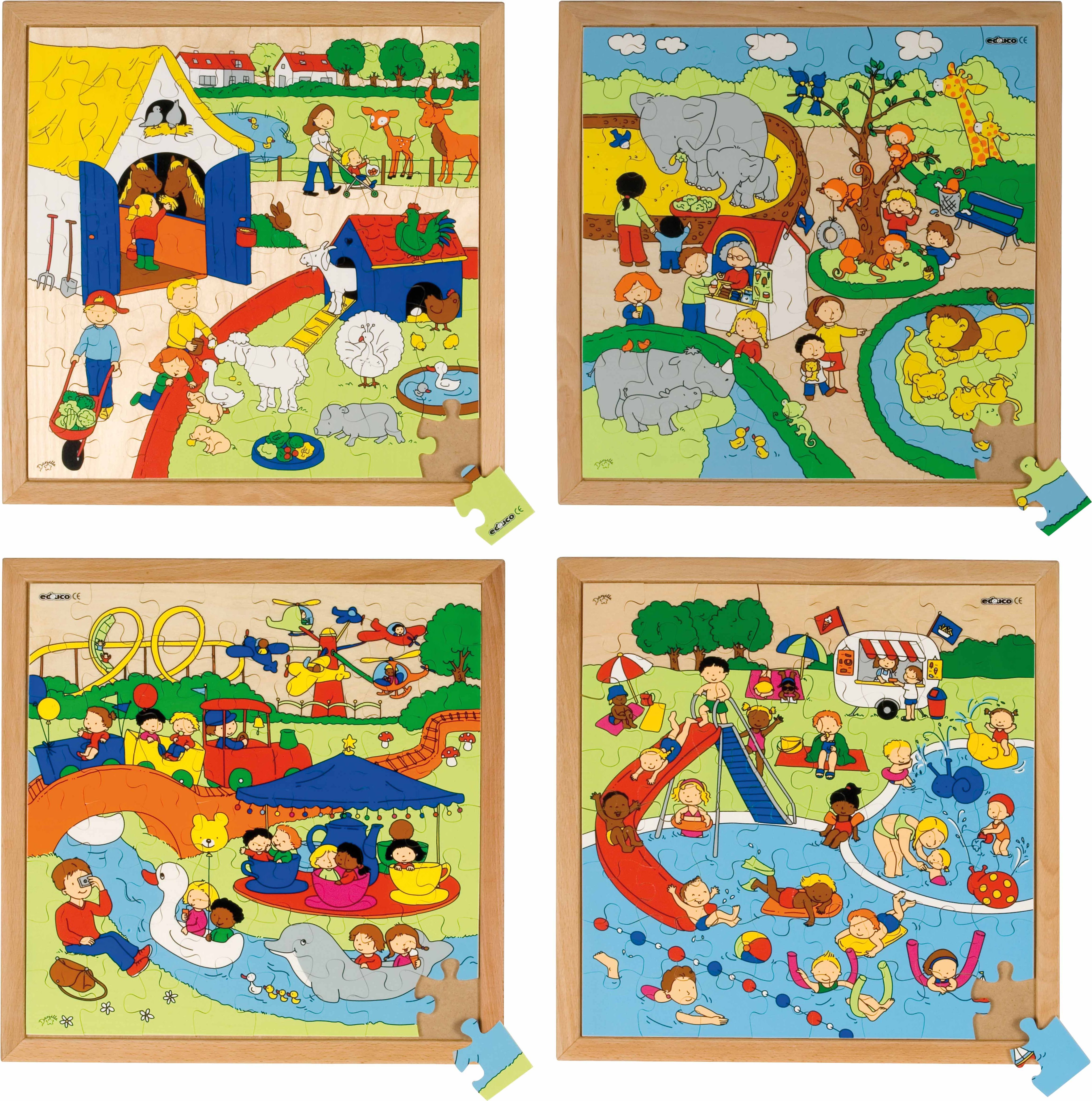 Educo Recreation puzzles - complete set of 4 - obrázek 1