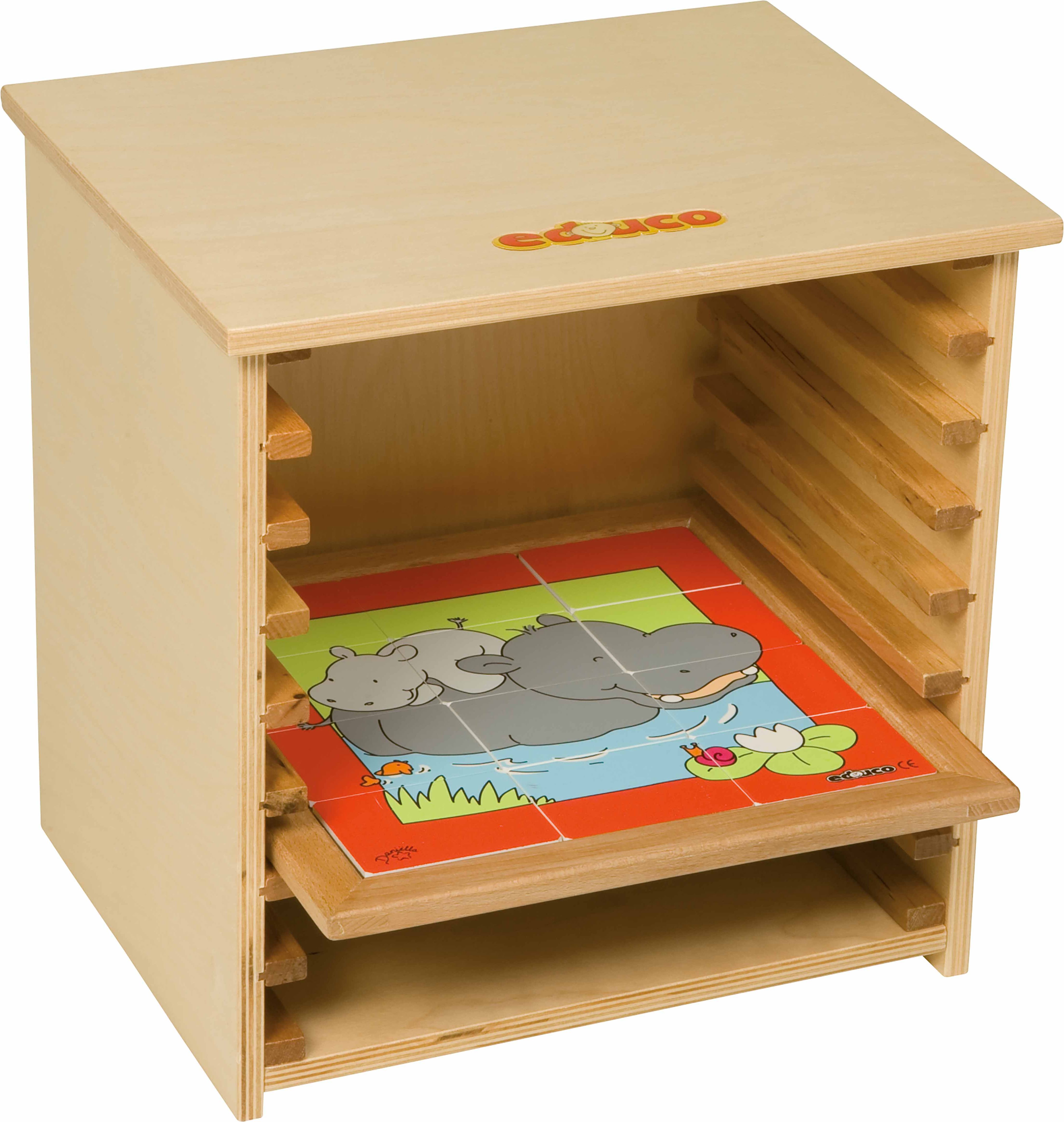 Educo Skříňka na ukládání vývojových puzzle (prázdná) - obrázek 2