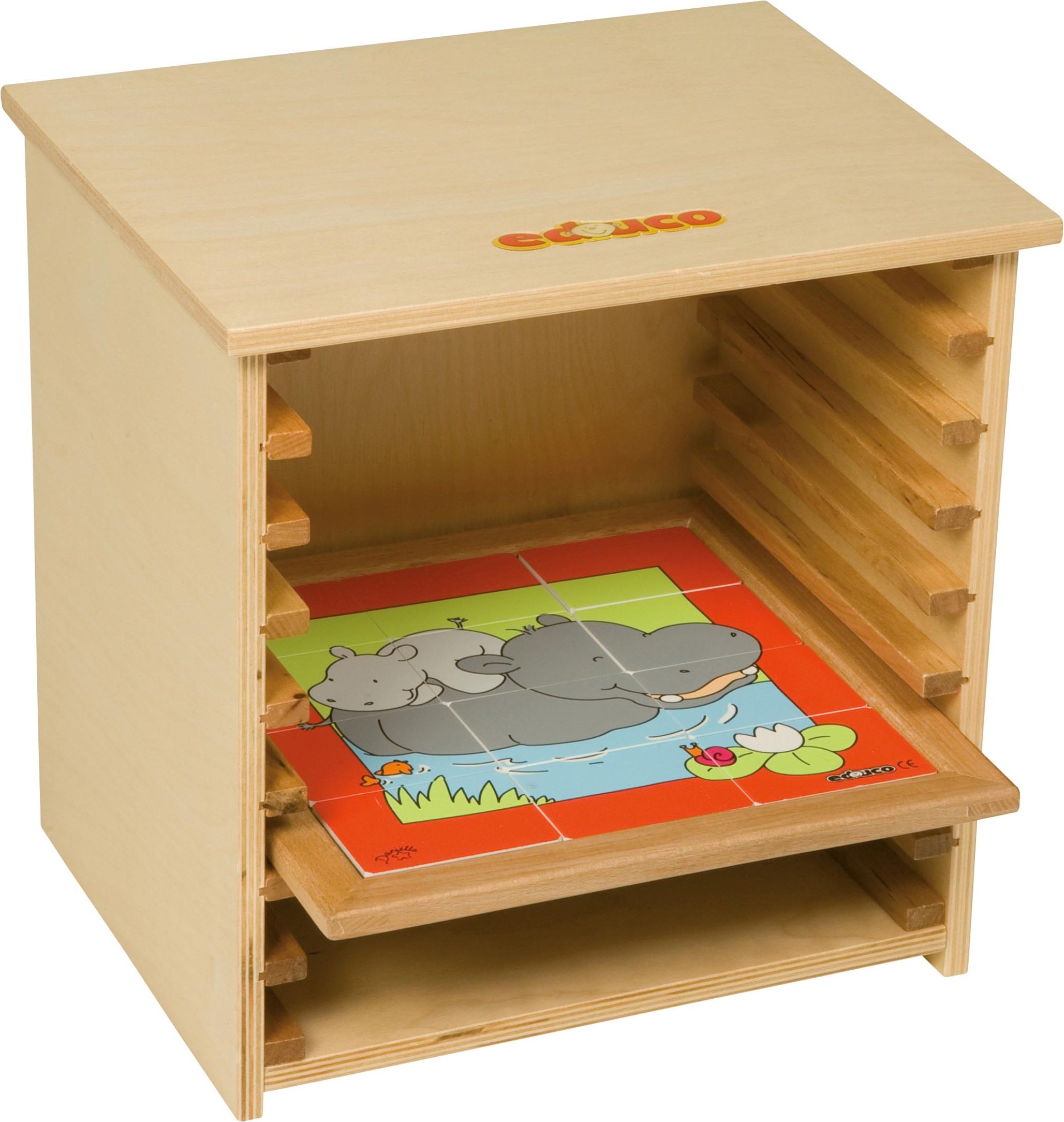 Educo Skříňka na ukládání vývojových puzzle (prázdná) - obrázek 3