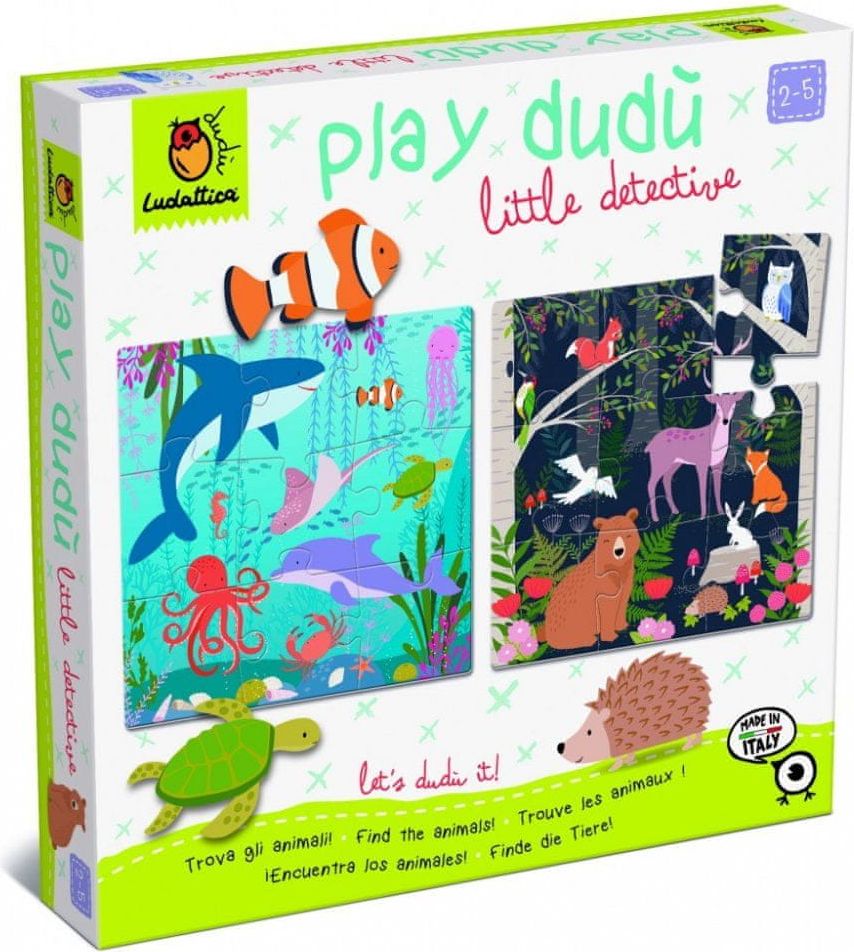 Ludattica Detektivní puzzle s velkými díly - Ludattica - Lesní a mořská zvířátka - obrázek 1