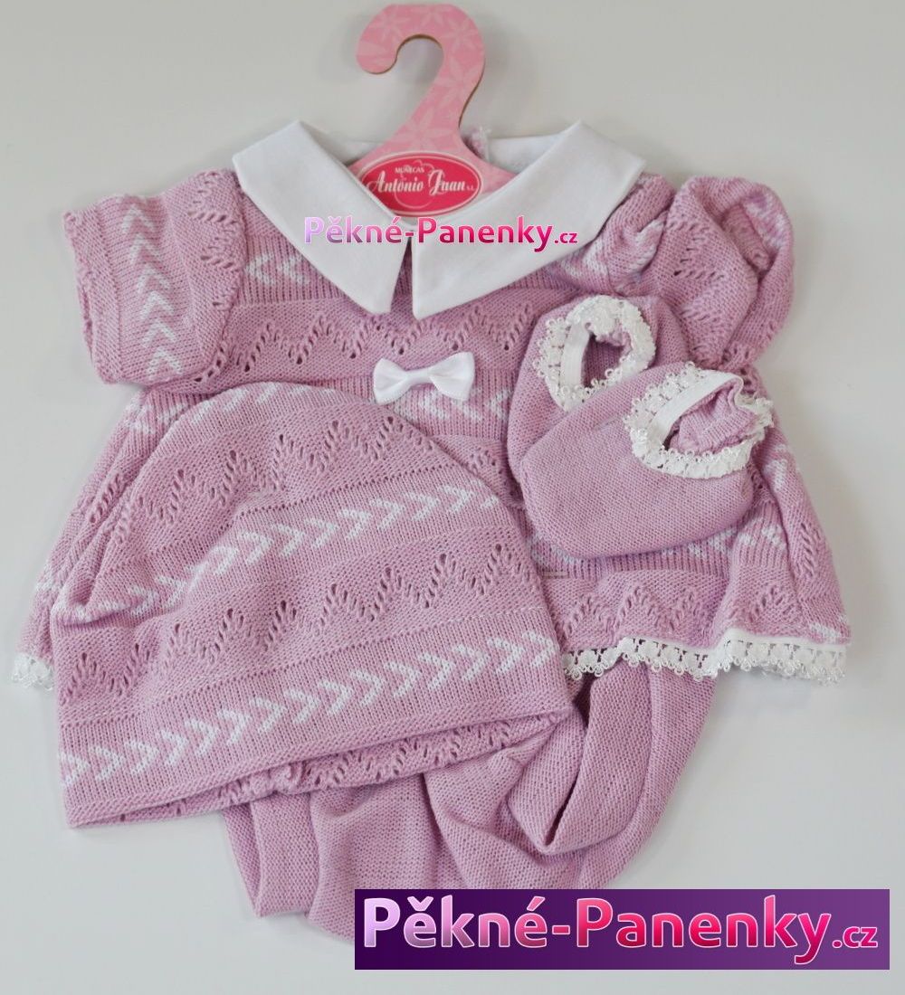 Oblečení pro panenky Antonio Juan® 42cm tmavě růžové šatičky - obrázek 1