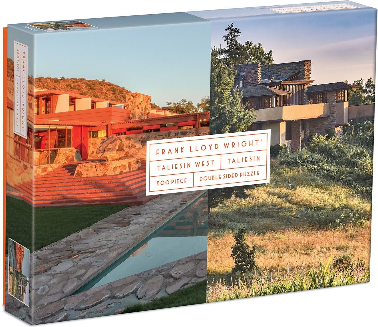 GALISON Oboustranné puzzle Frank Lloyd Wright: Taliesin a Taliesin West 500 dílků - obrázek 1
