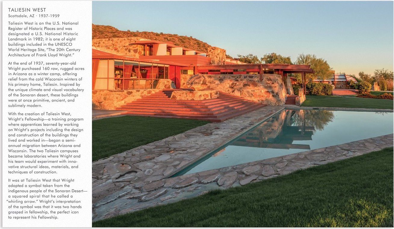 GALISON Oboustranné puzzle Frank Lloyd Wright: Taliesin a Taliesin West 500 dílků - obrázek 4