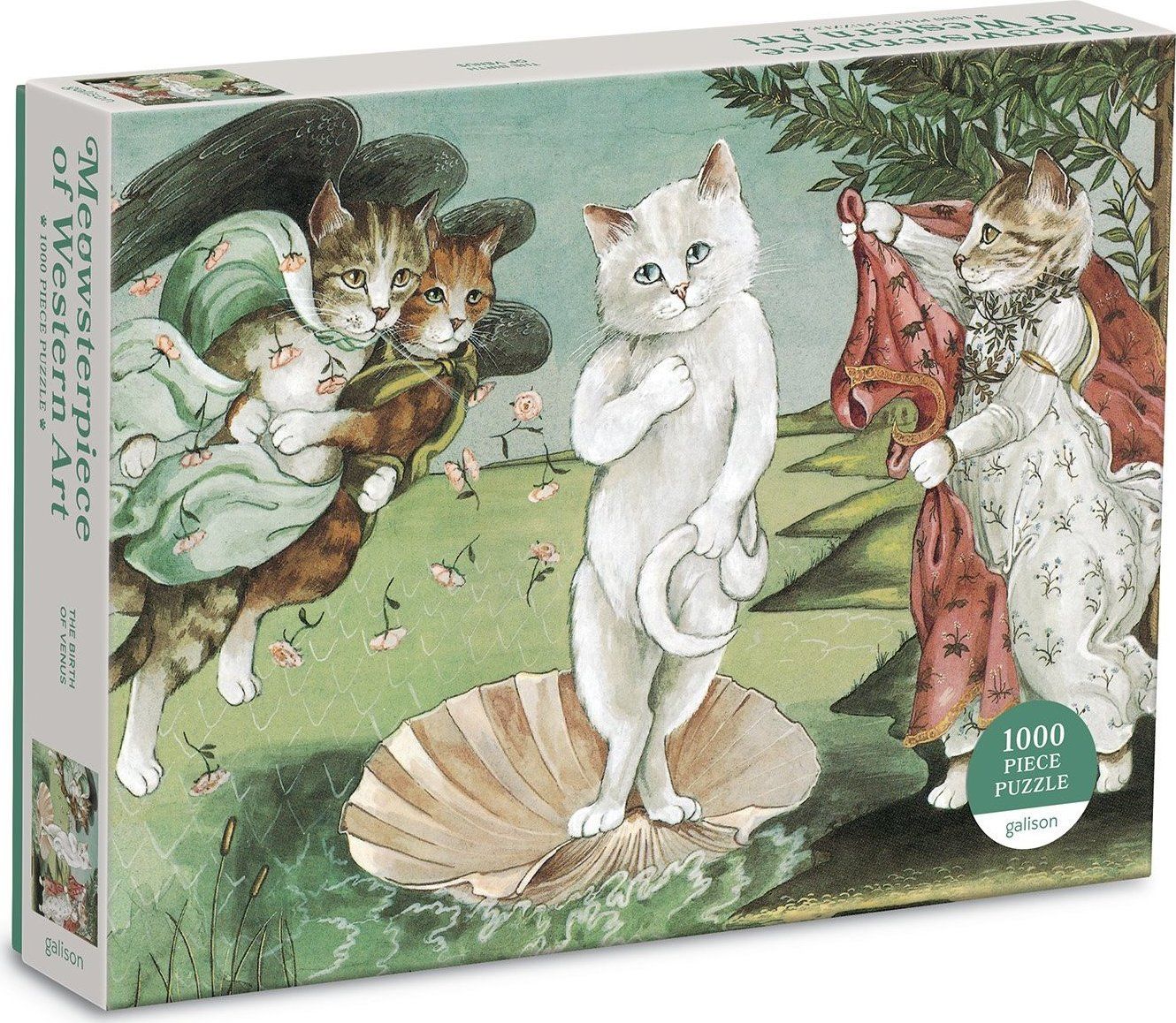 GALISON Puzzle Meowsterpiece: Zrození Venuše 1000 dílků - obrázek 1