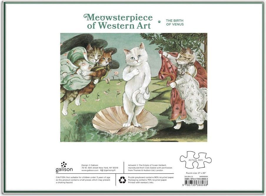 GALISON Puzzle Meowsterpiece: Zrození Venuše 1000 dílků - obrázek 2