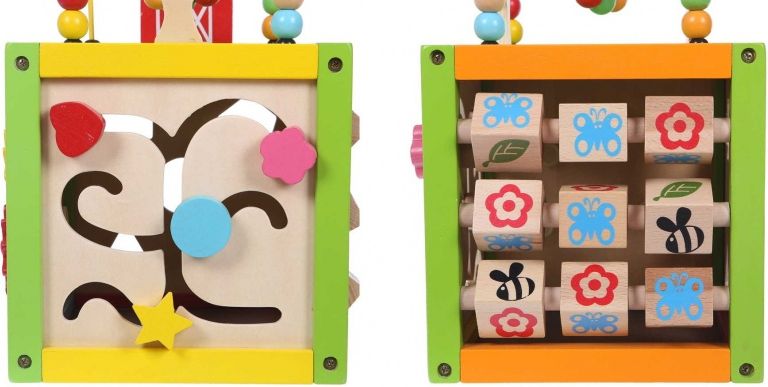 ECO TOYS Dřevěná edukační kostka  ECO TOYS - obrázek 3