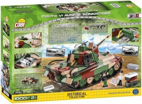 Cobi 2540 II WW Panzer VI Tiger Ausf. B Konigstiger, 1000 k, 2 f - obrázek 2