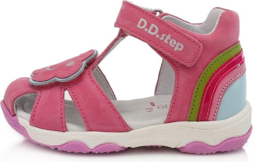 D-D-step dívčí kožené sandály AC64-78A 26 růžová - obrázek 1